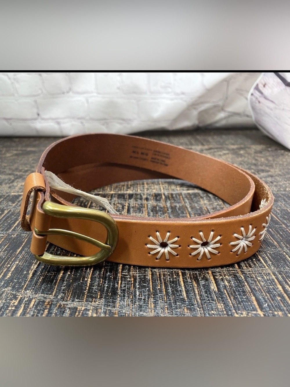 Women's Belt American Eagle Outfitters Brown Genuine Leather M/L